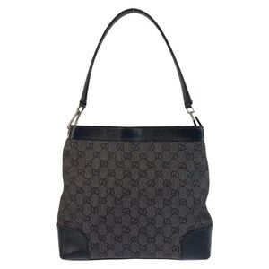 Gucci Gray and Black Monogram Tote